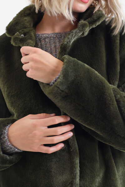 manteau esteban vert kaki femme