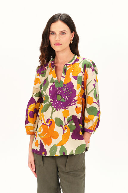 Blouse libye rose framboise femme