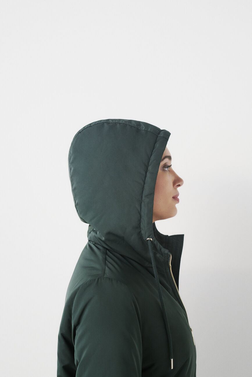 parka grenouille vert foncé mulher
