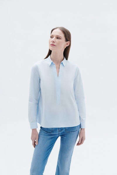 Chemisier lovely bleu ciel femme