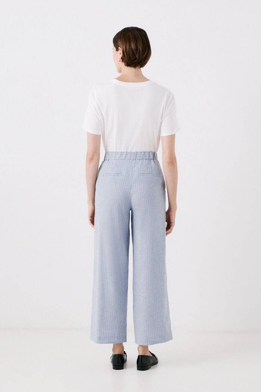Pantalon pilier bleu ciel femme