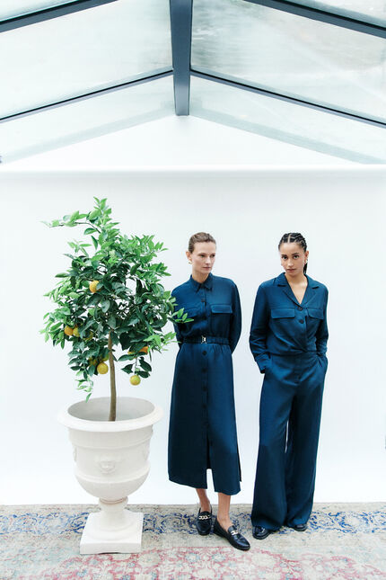 Raya dress petrol blue woman