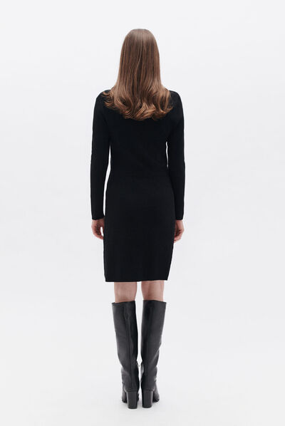 Robe raya noir femme