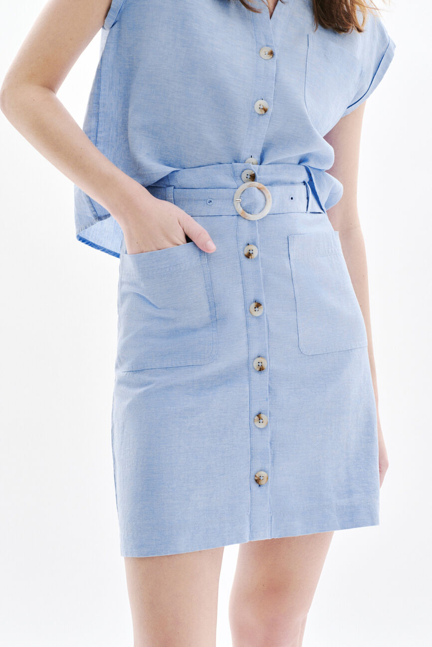 Jupe Jemila bleu ciel femme