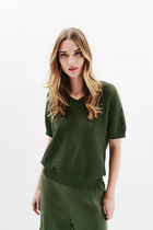 Pull Mialurex khaki green woman