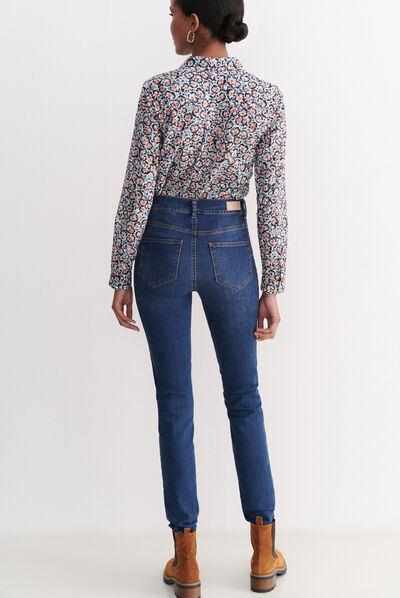 Pantalón Tom vaquero piedra mujer