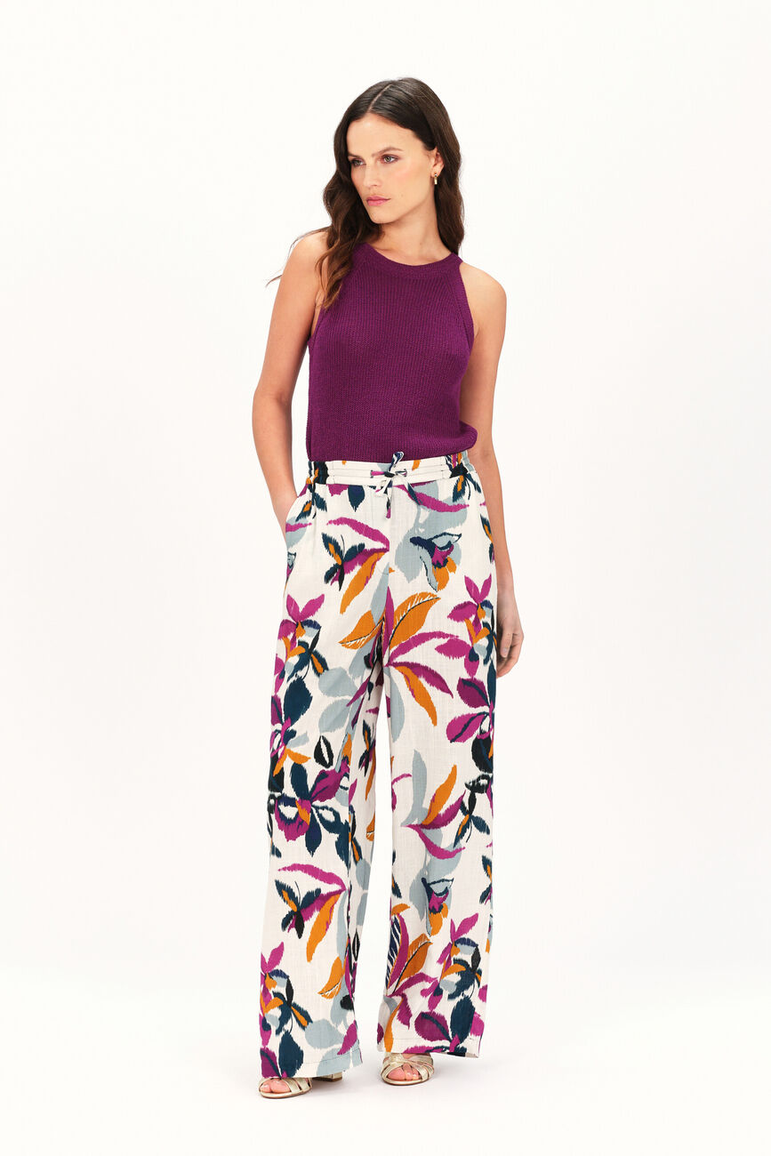 Pantalon peinture 1 prune femme