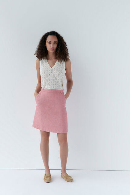 Jupe jalia rouge fonce femme
