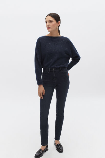 pantalon tom bleu fonce femme