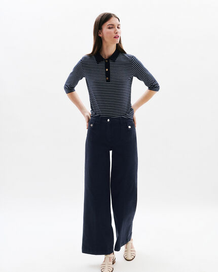 Pantalon Pietro bleu marine femme