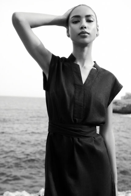Robe roxane noir femme