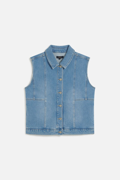 Giacca vmolly denim baby blu donna