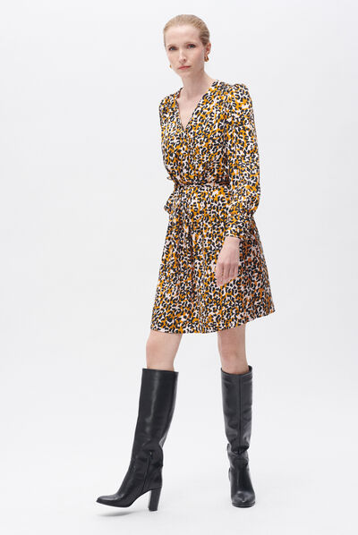 Vestido Alice3 marron cognac mujer