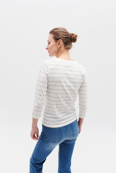 t-shirt clotilde gris argent femme