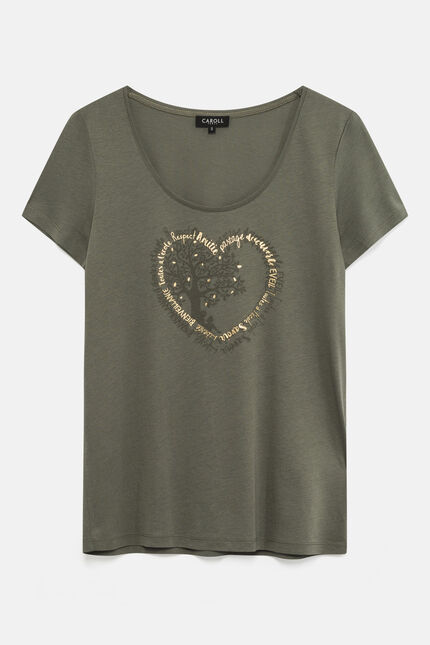 T-Shirt Janice Toutes à l'école khakigrün damen