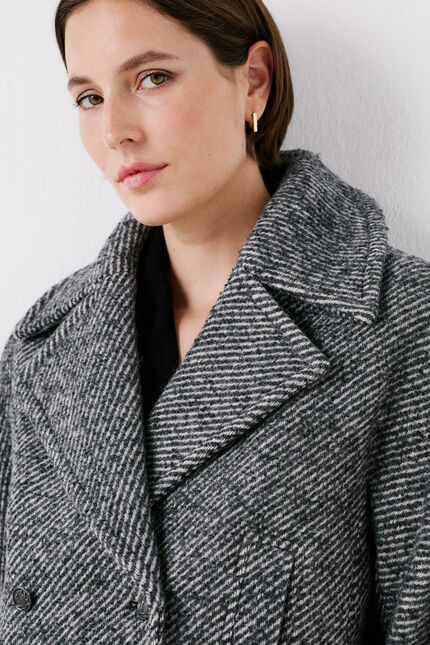 Manteau grisby gris femme