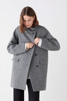 Gerome 100% wool coat light grey woman