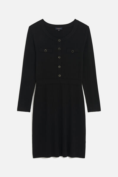 Robe raya noir femme