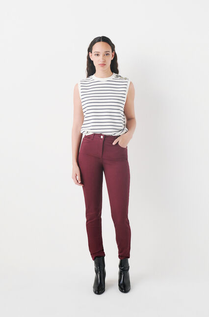 pantalon tony bordeaux femme