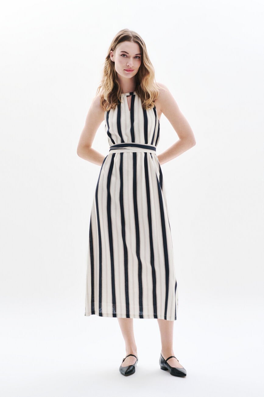 Jurk Rstripes zwart vrouw