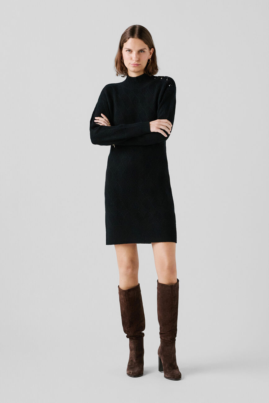 Robe Rmaeva 100% laine noir femme