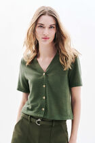 tvacances t-shirt khaki green woman