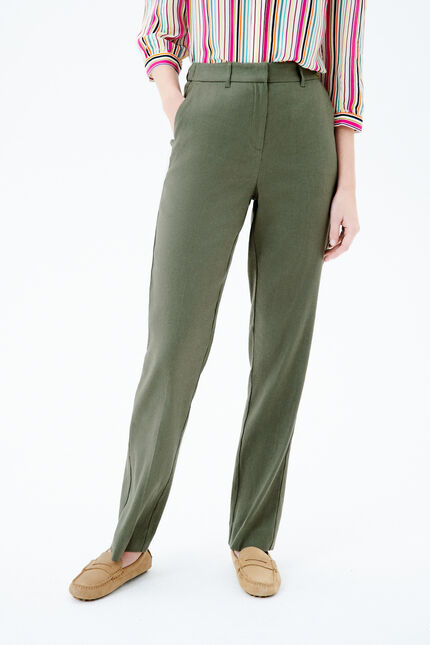 Pantalón pierrot verde caqui mujer