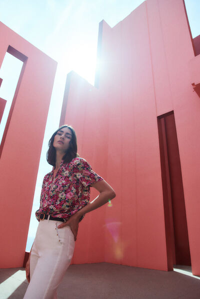 Camisa Sun rosa mulher