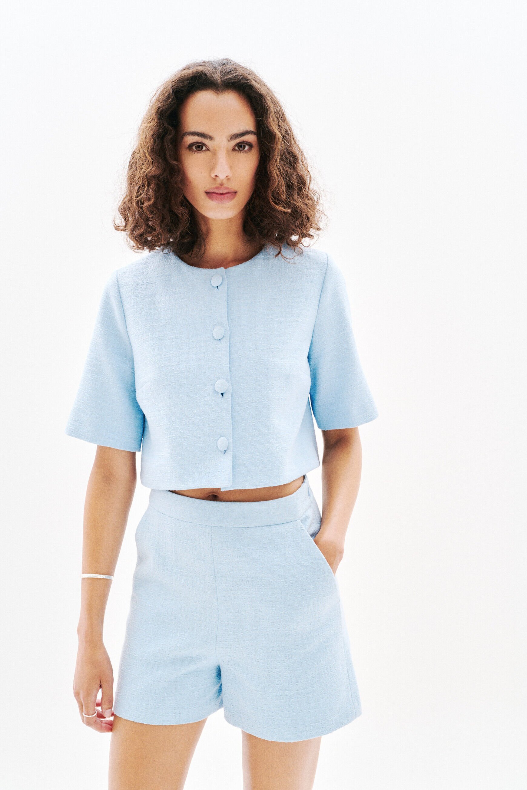 Short Sitamine2 bleu ciel femme