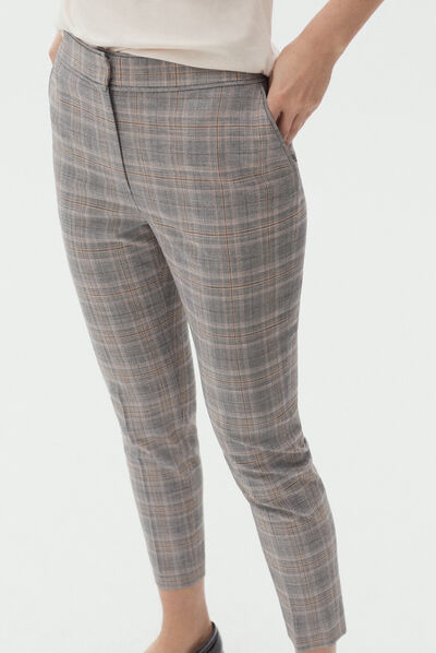 pantalon mario gris clair femme