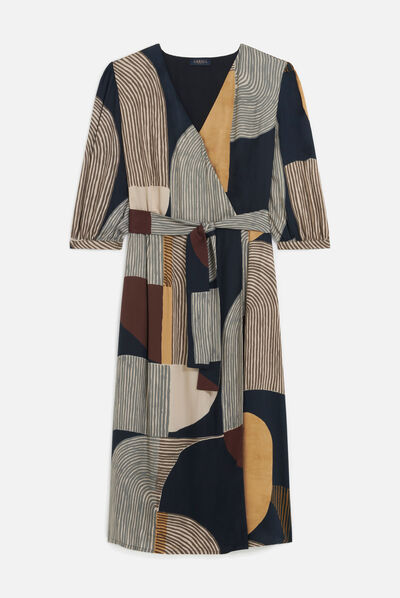 Vestido riselle gris mujer