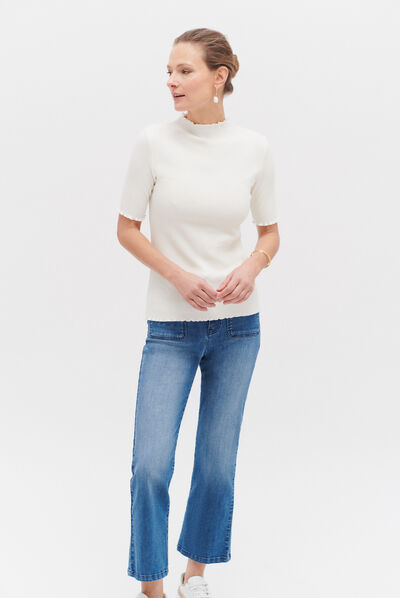 T-shirt Tonia ivoor vrouw