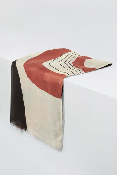 foulard salie beige femme