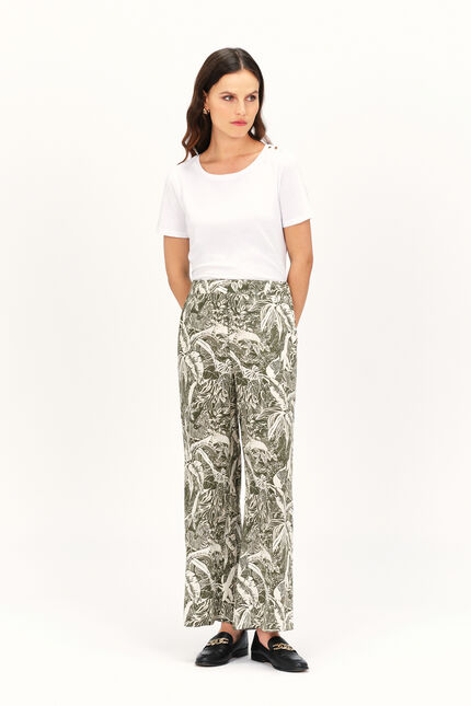 Pantalon panda vert kaki femme