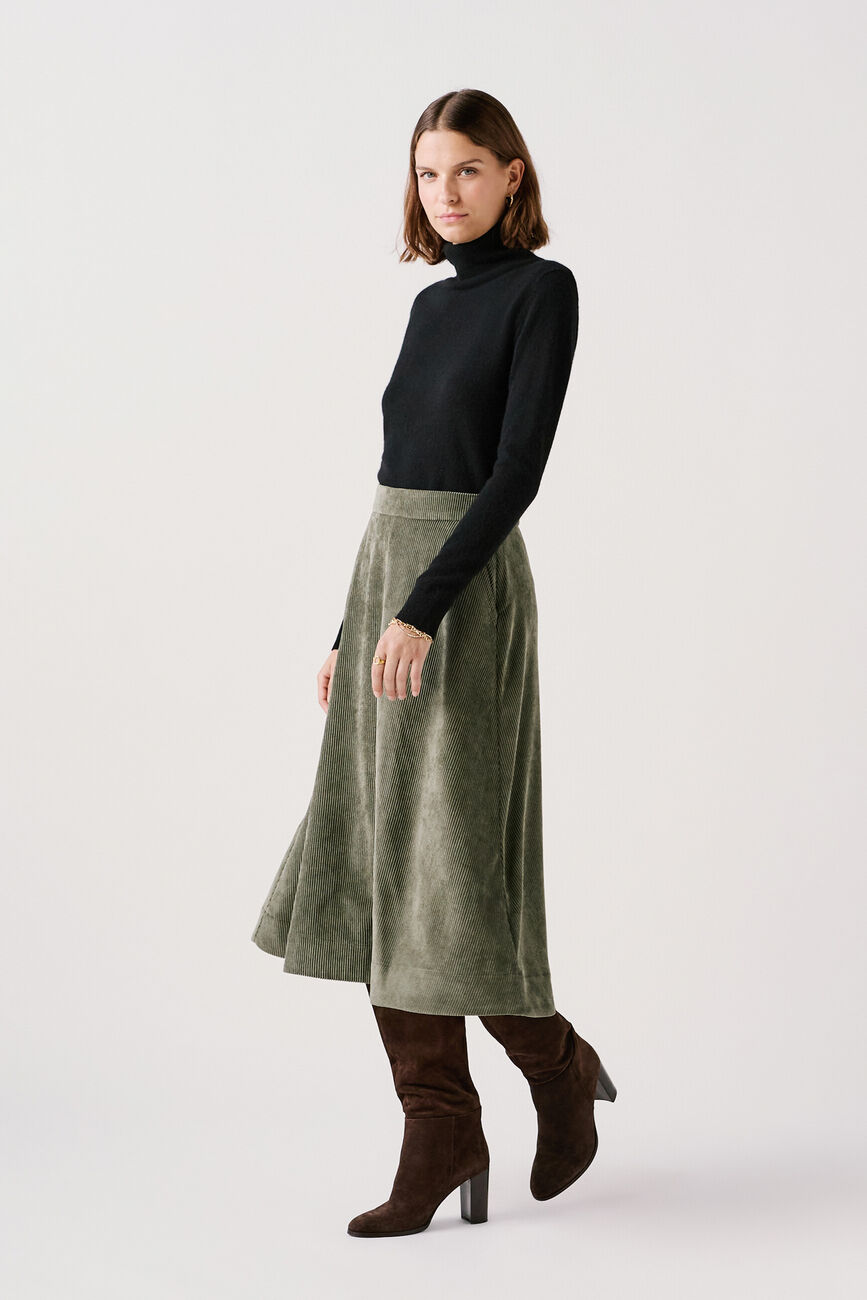 Jupe Jupina vert kaki femme