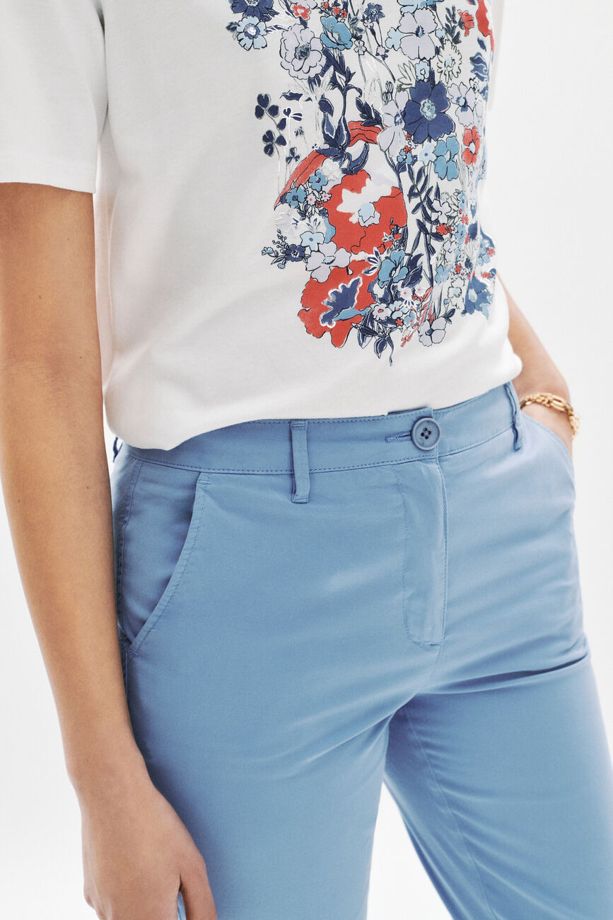 T-shirt Telegance bleu electrique femme