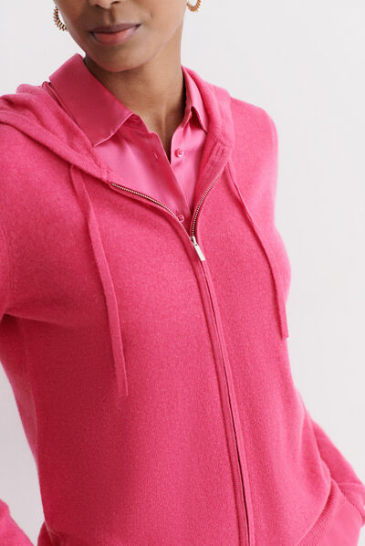 gilet basile b rose fushia femme