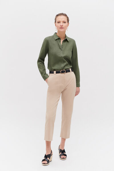 pantalon bobby beige femme