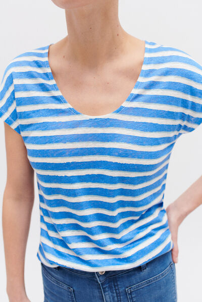 t-shirt murina bleu electrique femme