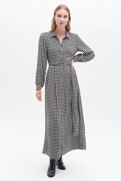 Robe rileste noir femme