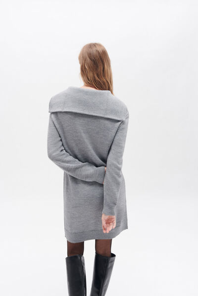 Vestido rilana gris mujer