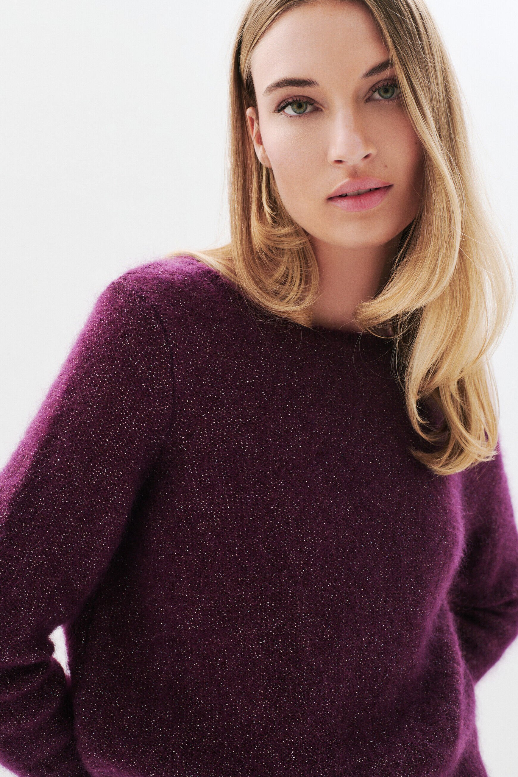 Pull Stephano bordeaux femme