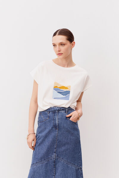 t-shirt erica avorio donna