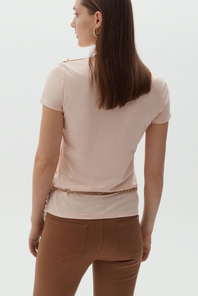 t-shirt manon rose pastel femme
