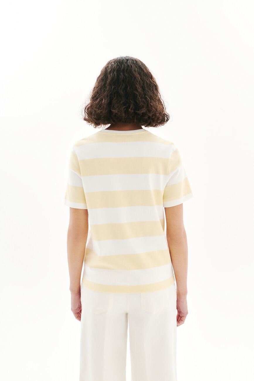 T-shirt Thugo3 jaune pastel femme