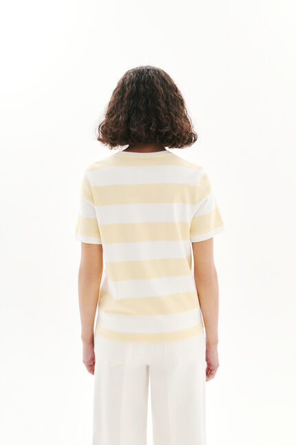 T-shirt Thugo3 jaune pastel femme