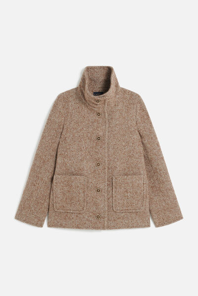Manteau goa marron cognac femme
