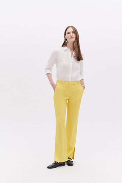 Pantalón pflavian amarillo mujer