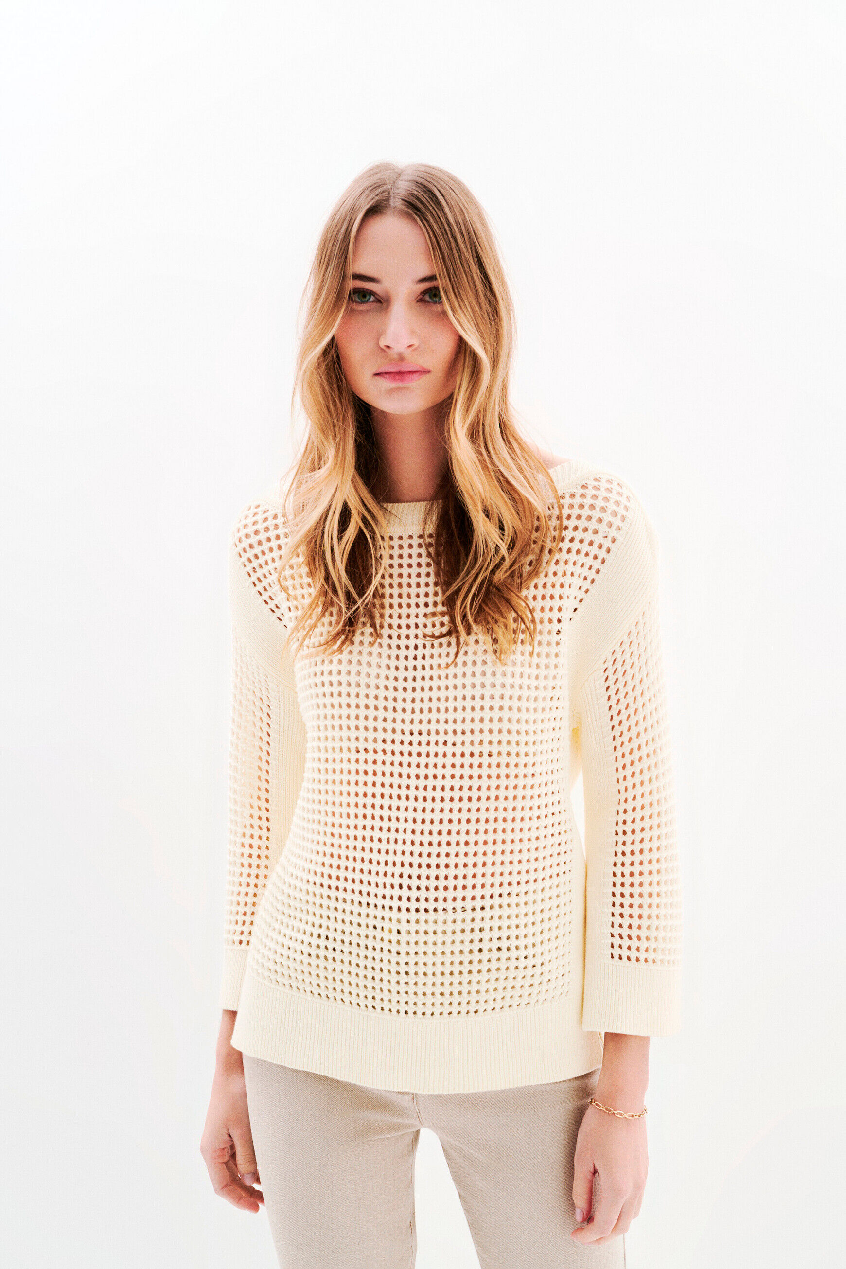 Pull Mgeorgia creme femme