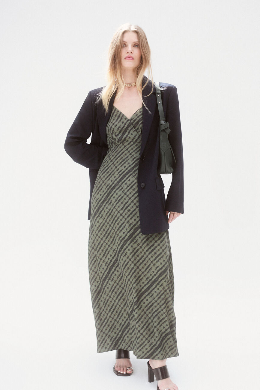 Robe Romary vert kaki femme